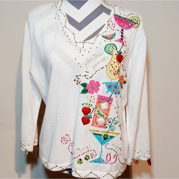 Festive 'Planters Punch' Sweater  - Picture 3 of 9